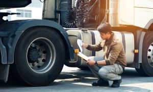 Truck tire inspection